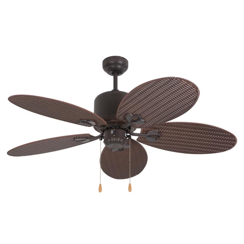 Yosemite Home Decor Tropical Breeze 48 In. Oil Rubbed Bronze Outdoor Intended For Outdoor Ceiling Fans With Tropical Lights (Photo 3 of 15)