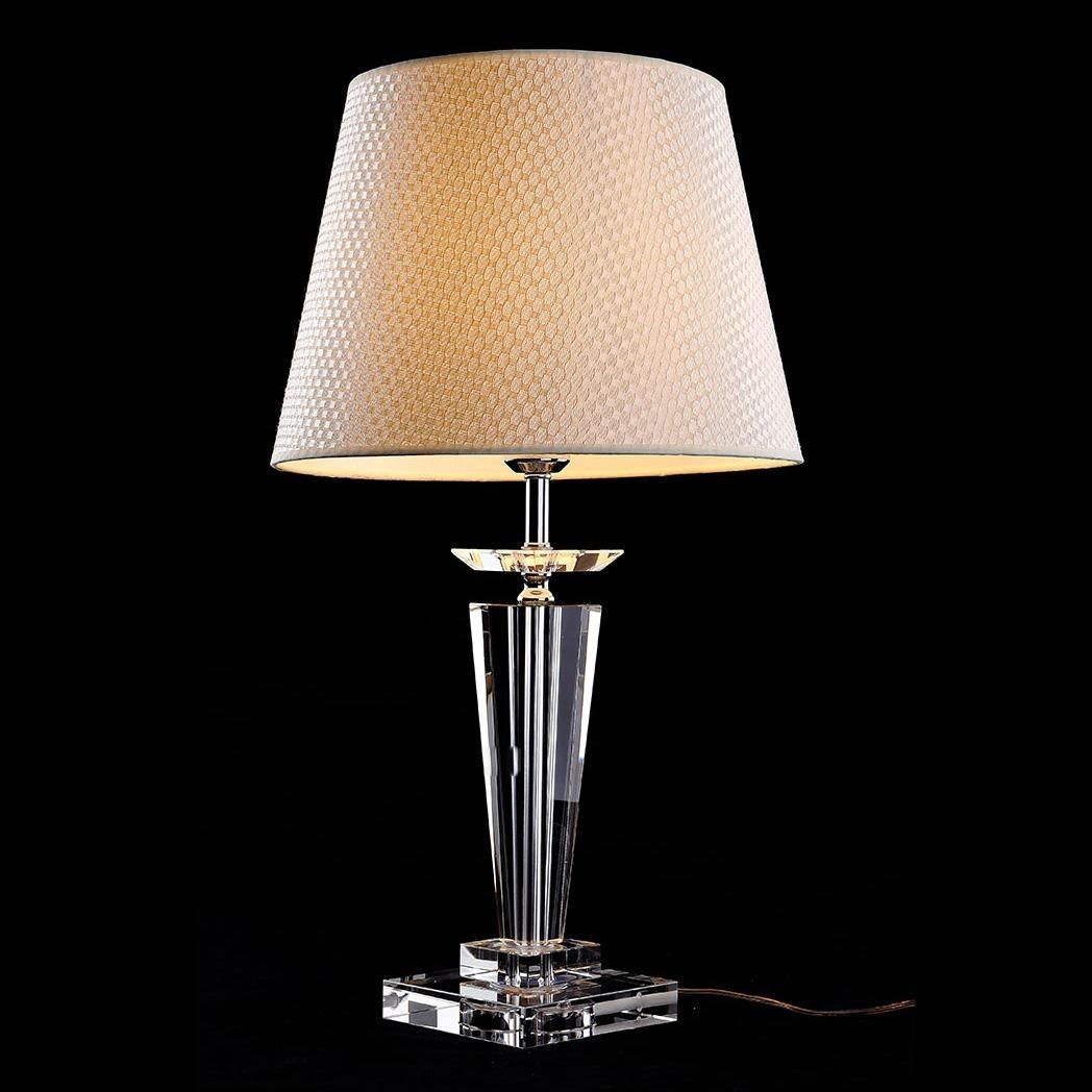 2018 Morden European Crystal Bedroom Bedside Table Lamps Art Beige Within Crystal Living Room Table Lamps (Photo 5 of 15)