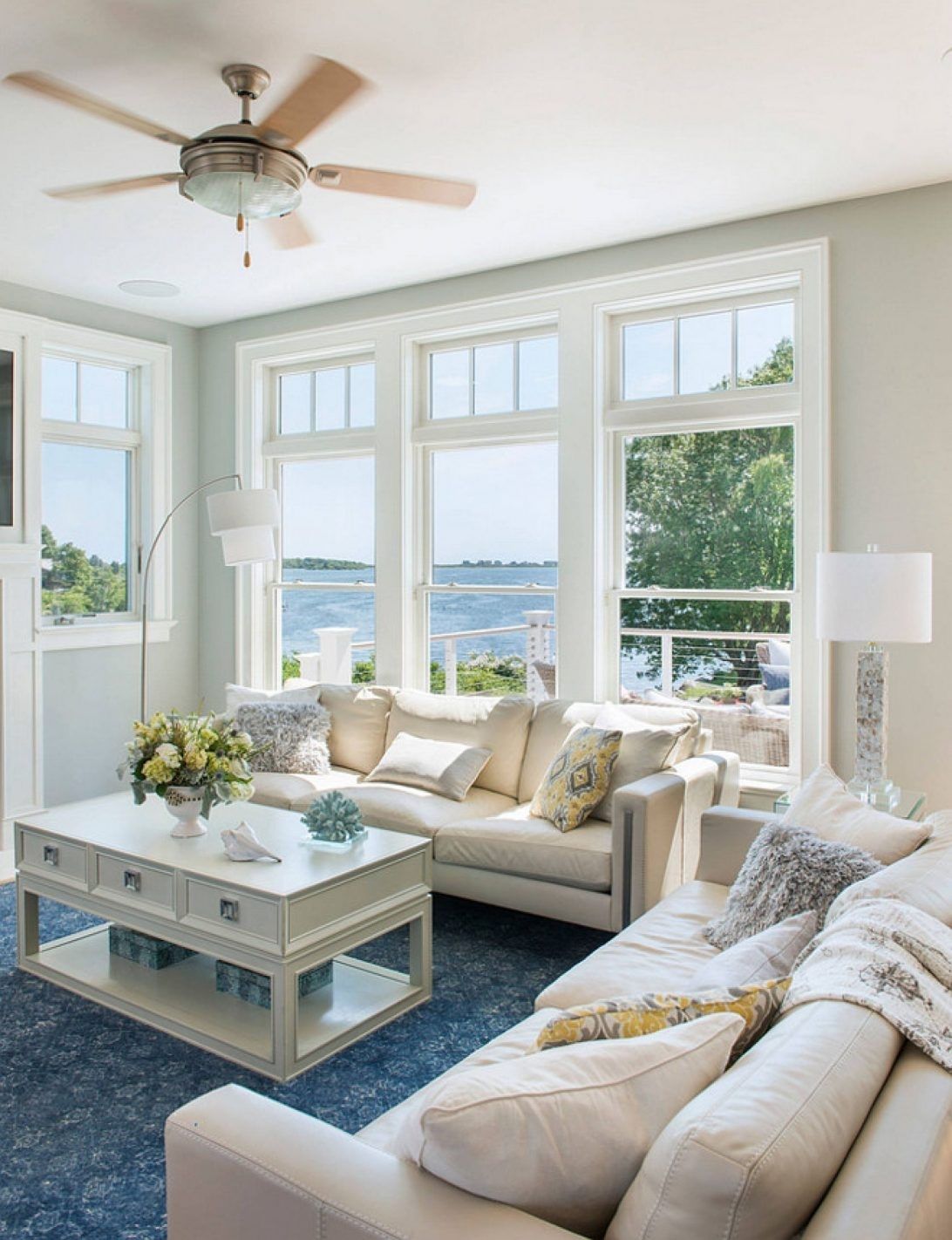Beach Themed Floor Lamps Unique Nautical Coastal Living Room Ideas With Coastal Living Room Table Lamps (Photo 2 of 15)