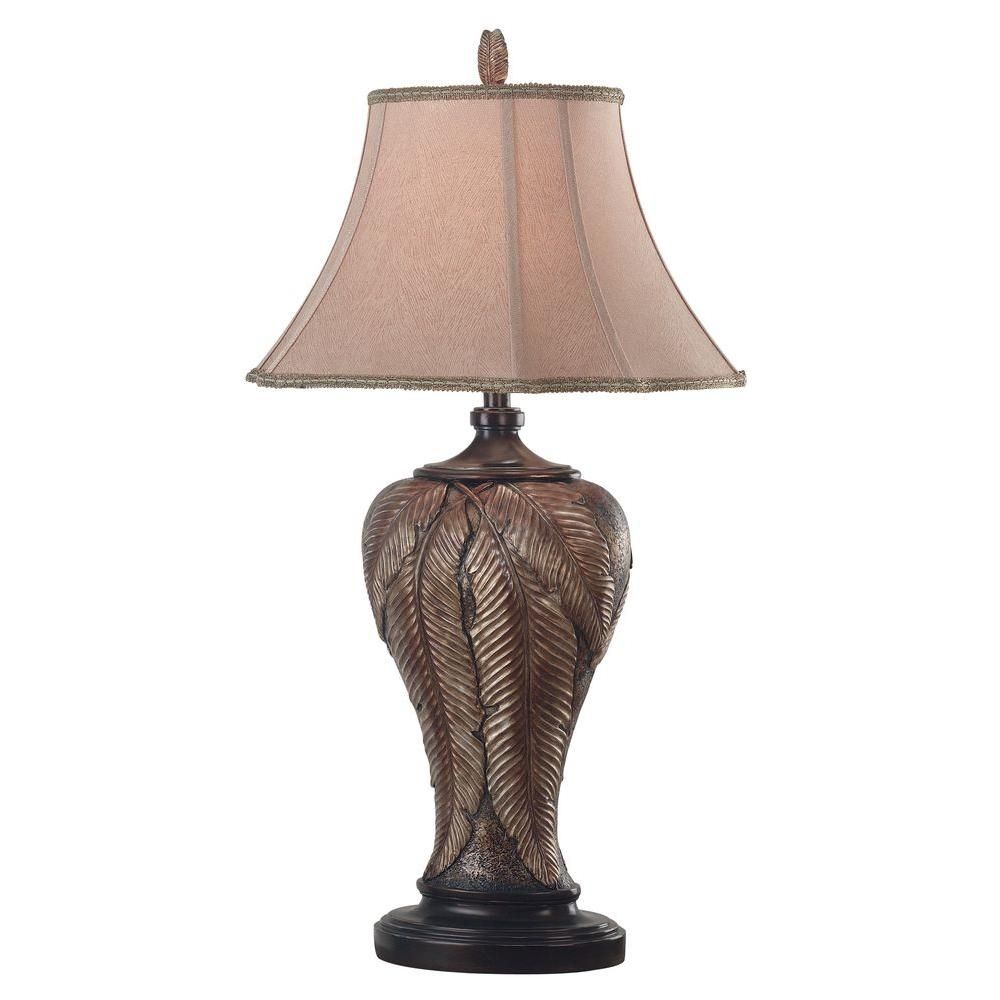 Bermuda Table Lamp 35 In. Leafed Bronze Island Decor | Ebay For Bronze Living Room Table Lamps (Photo 15 of 15)