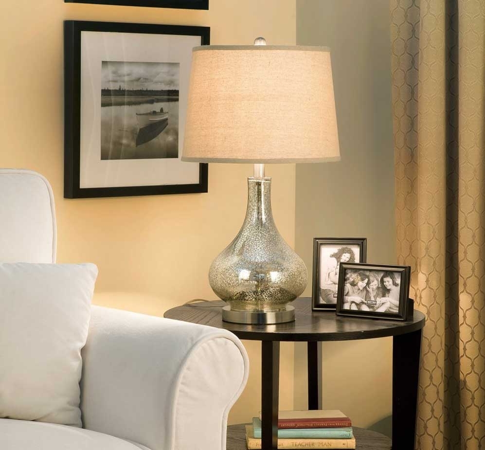 Featured Photo of 15 Best Ideas Glass Living Room Table Lamps