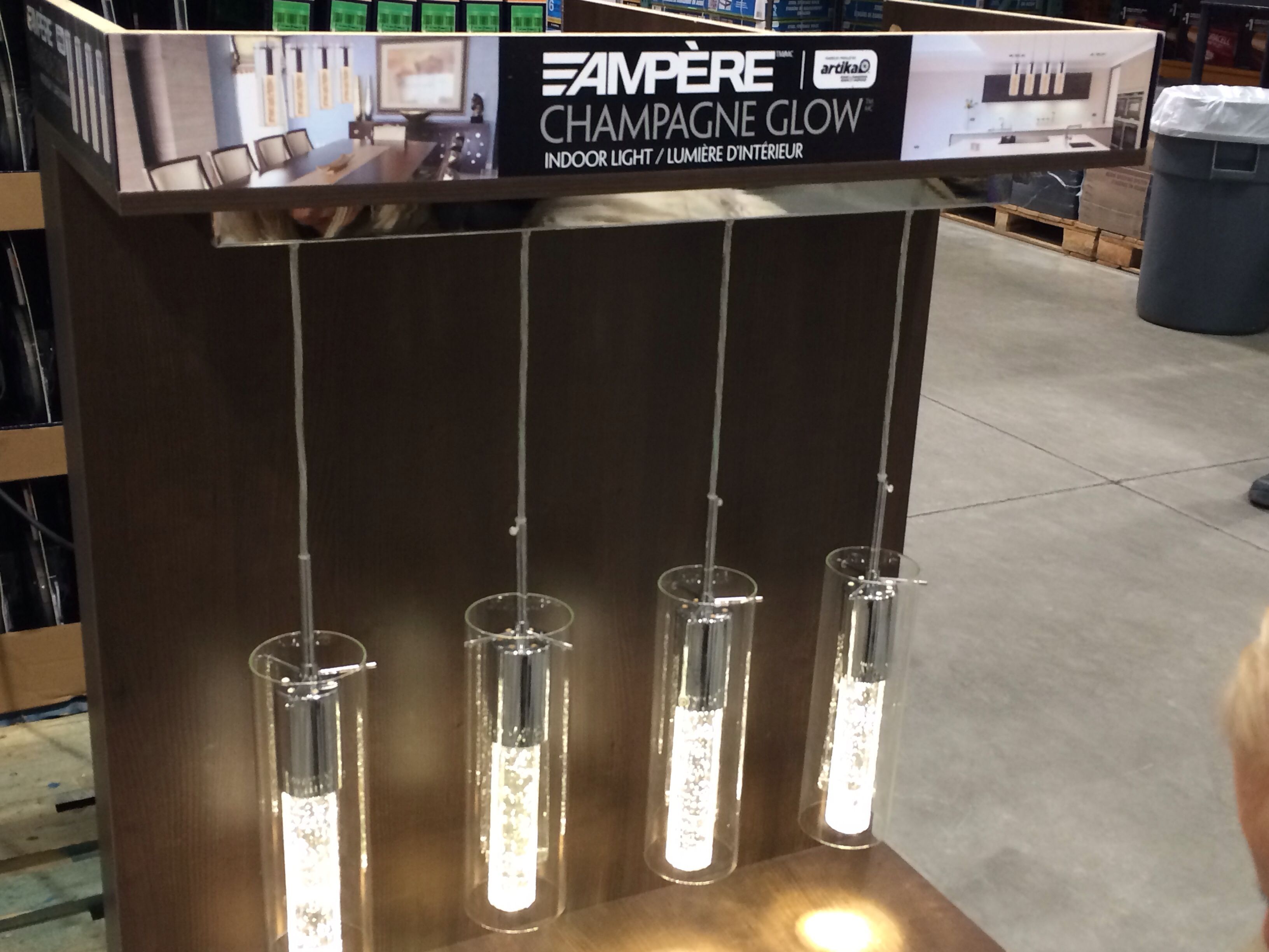 Costco: Ampère Champagne Glow Indoor Light. Would Look Amazing Above Within Costco Living Room Table Lamps (Photo 13 of 15)