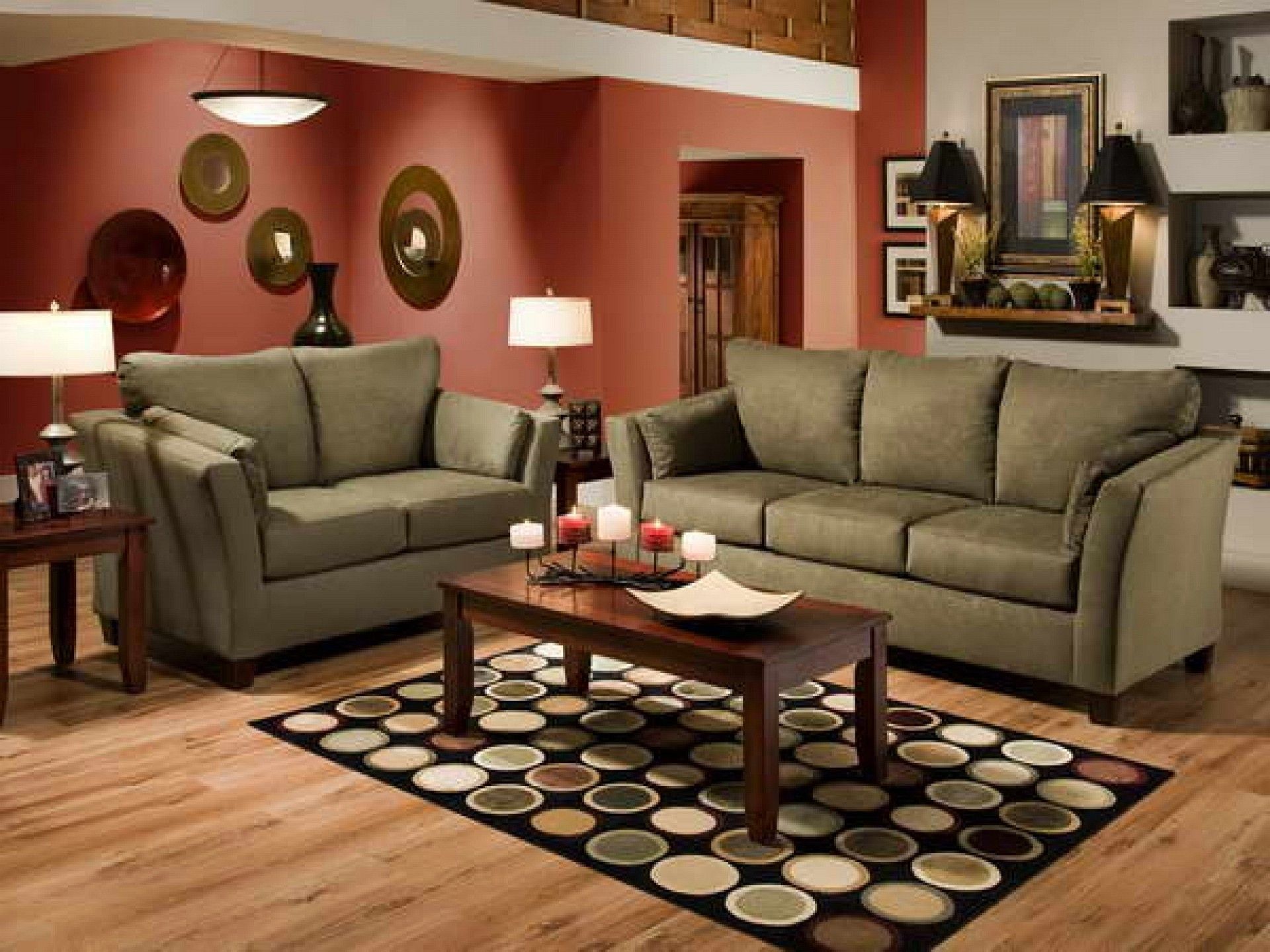 Elegant Dark Brown Three Seat Sofa Design Formal Living Room More Pertaining To Formal Living Room Table Lamps (View 6 of 15)