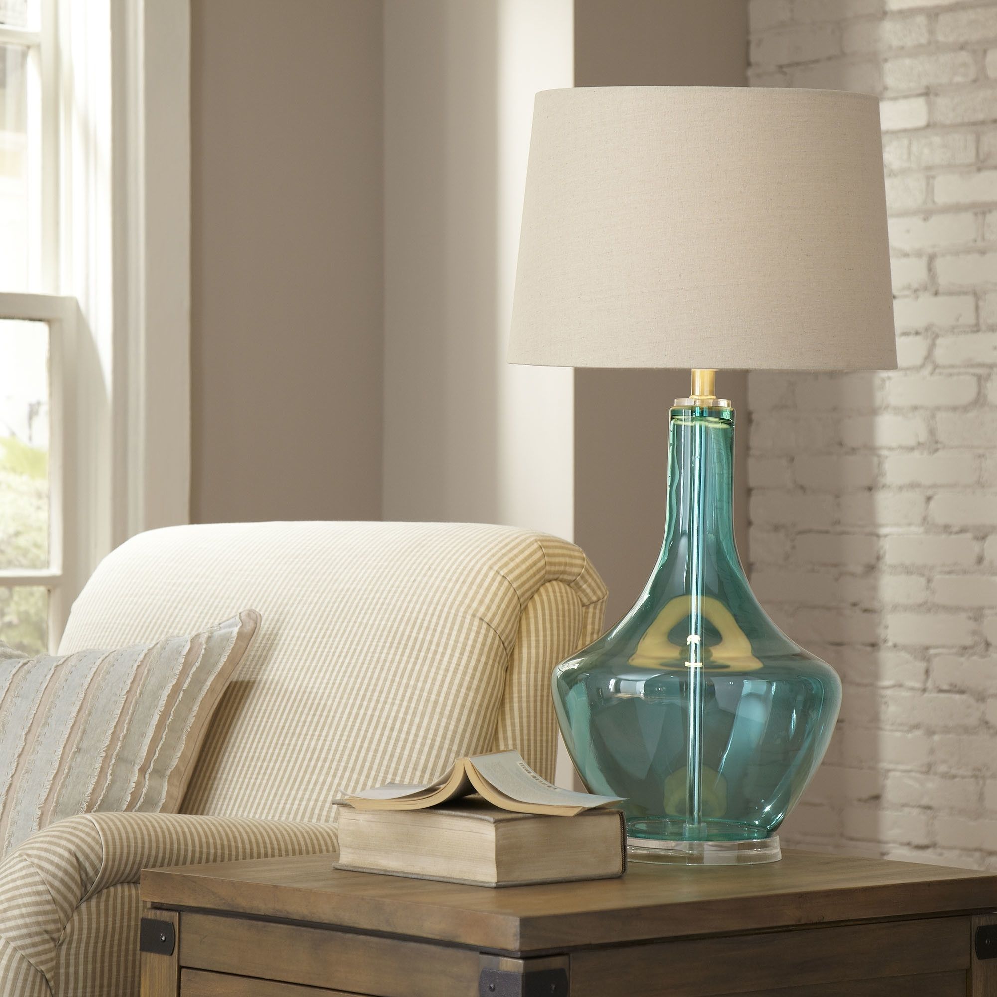 Top 53 Great Blue Table Lamp Touch Bedside Lamps Silver Glass Shades In Big Living Room Table Lamps (Photo 9 of 15)