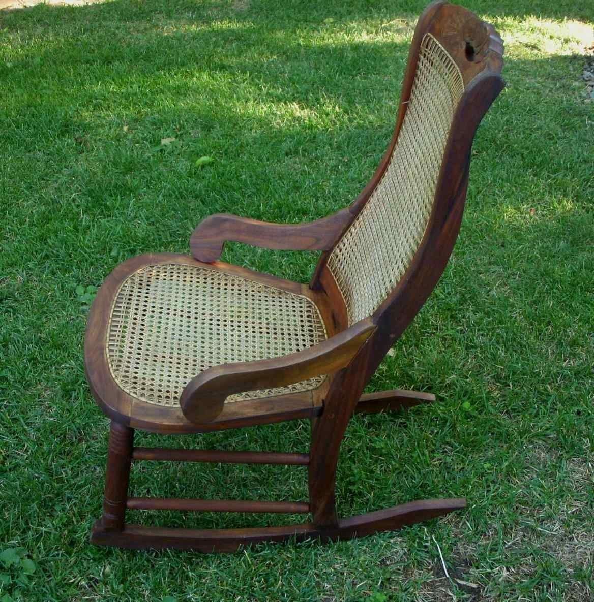 Antique Cane Rocking Chair – Image Antique And Candle Victimassist With Antique Wicker Rocking Chairs With Springs (View 3 of 15)