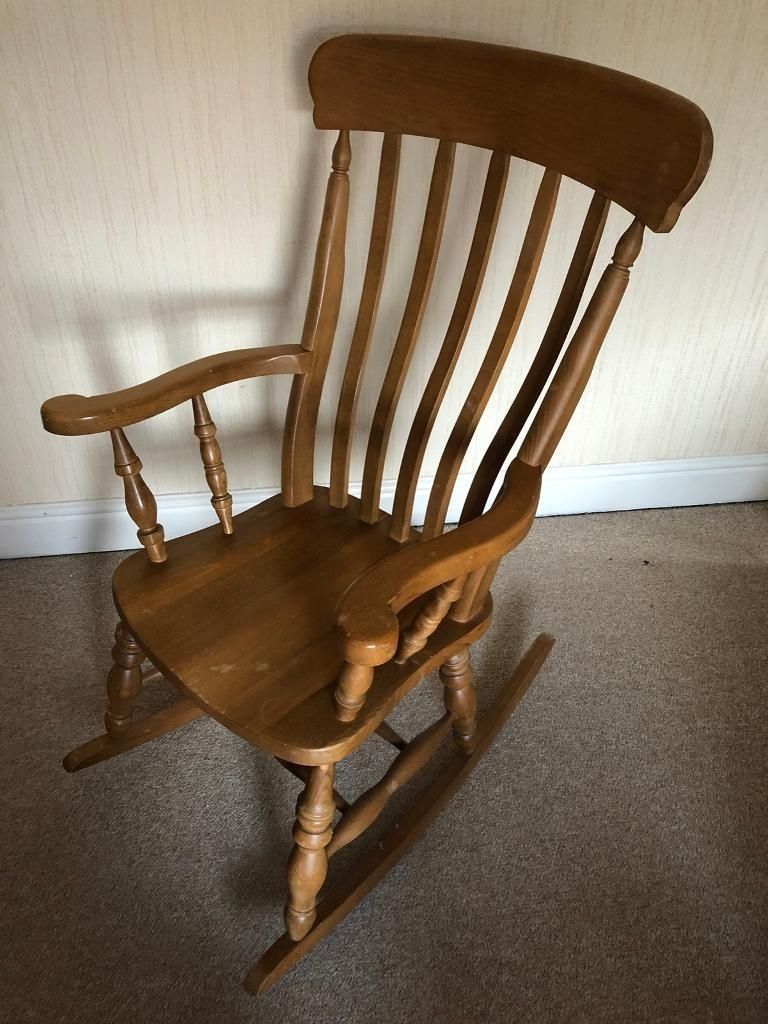 Beautiful Wooden Rocking Chair | In Nantwich, Cheshire | Gumtree Pertaining To Rocking Chairs At Gumtree (View 7 of 15)