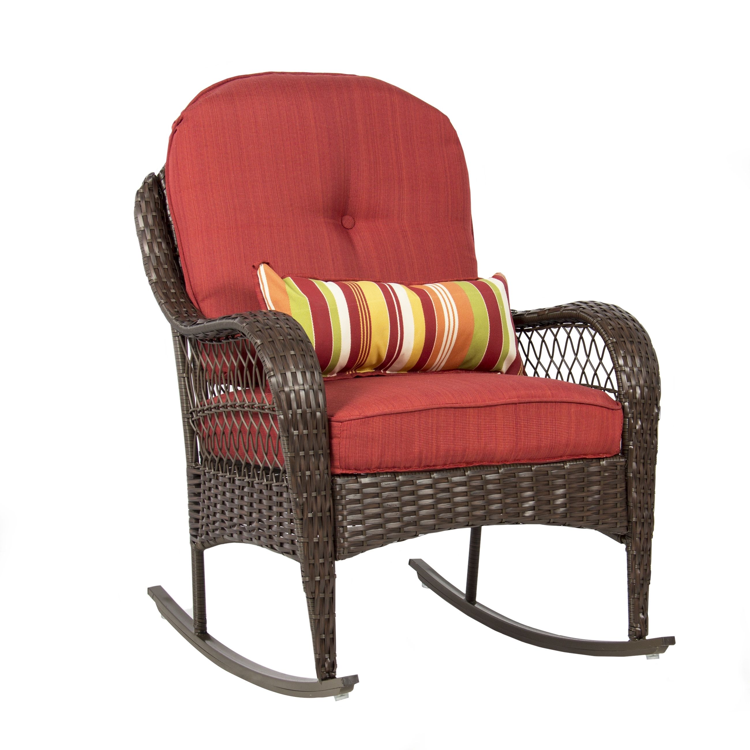 Best Choice Products Wicker Rocking Chair Patio Porch Deck Furniture With Regard To Walmart Rocking Chairs (Photo 1 of 15)