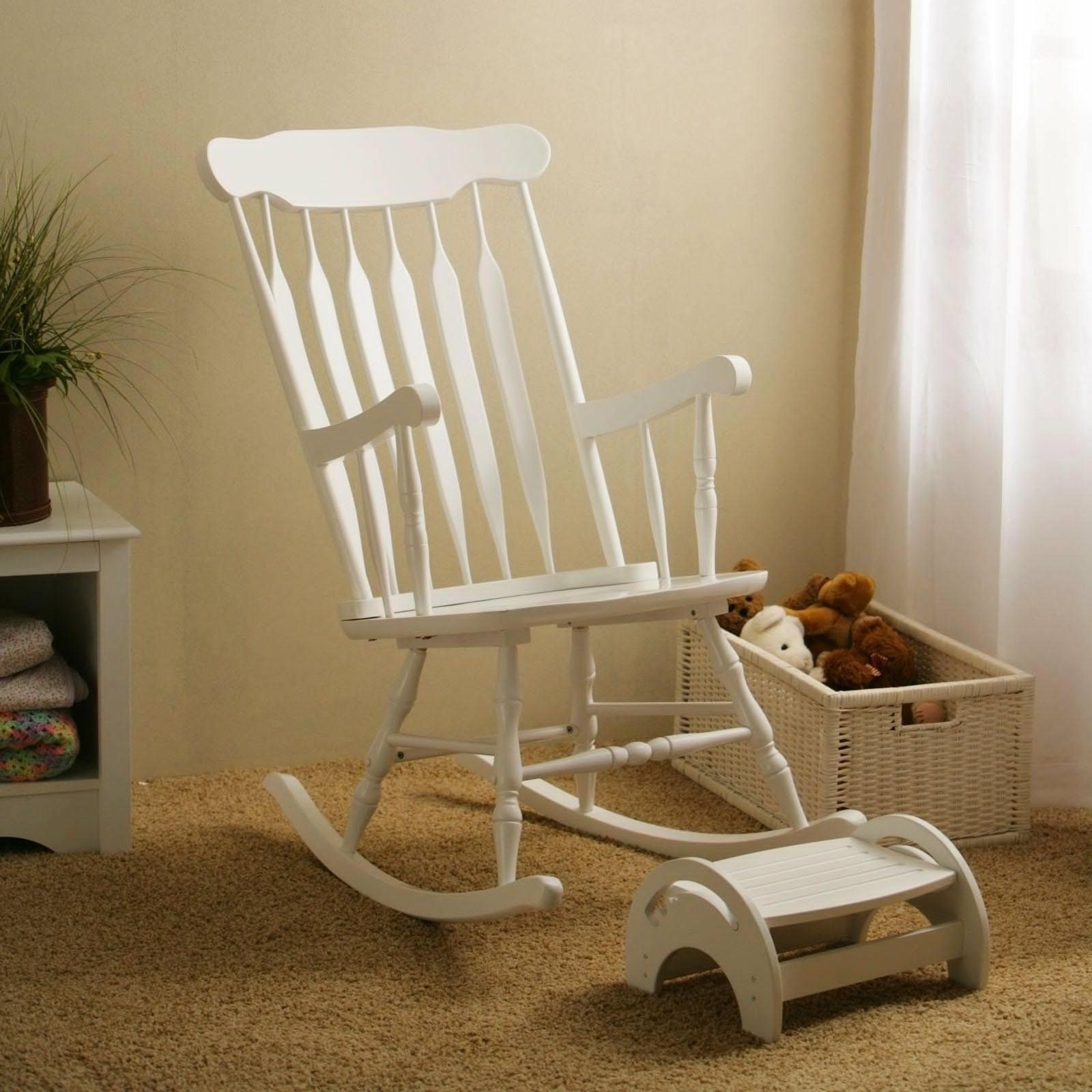 Black Nursery Rocking Chair – Noakijewelry Regarding Rocking Chairs With Footstool (View 8 of 15)