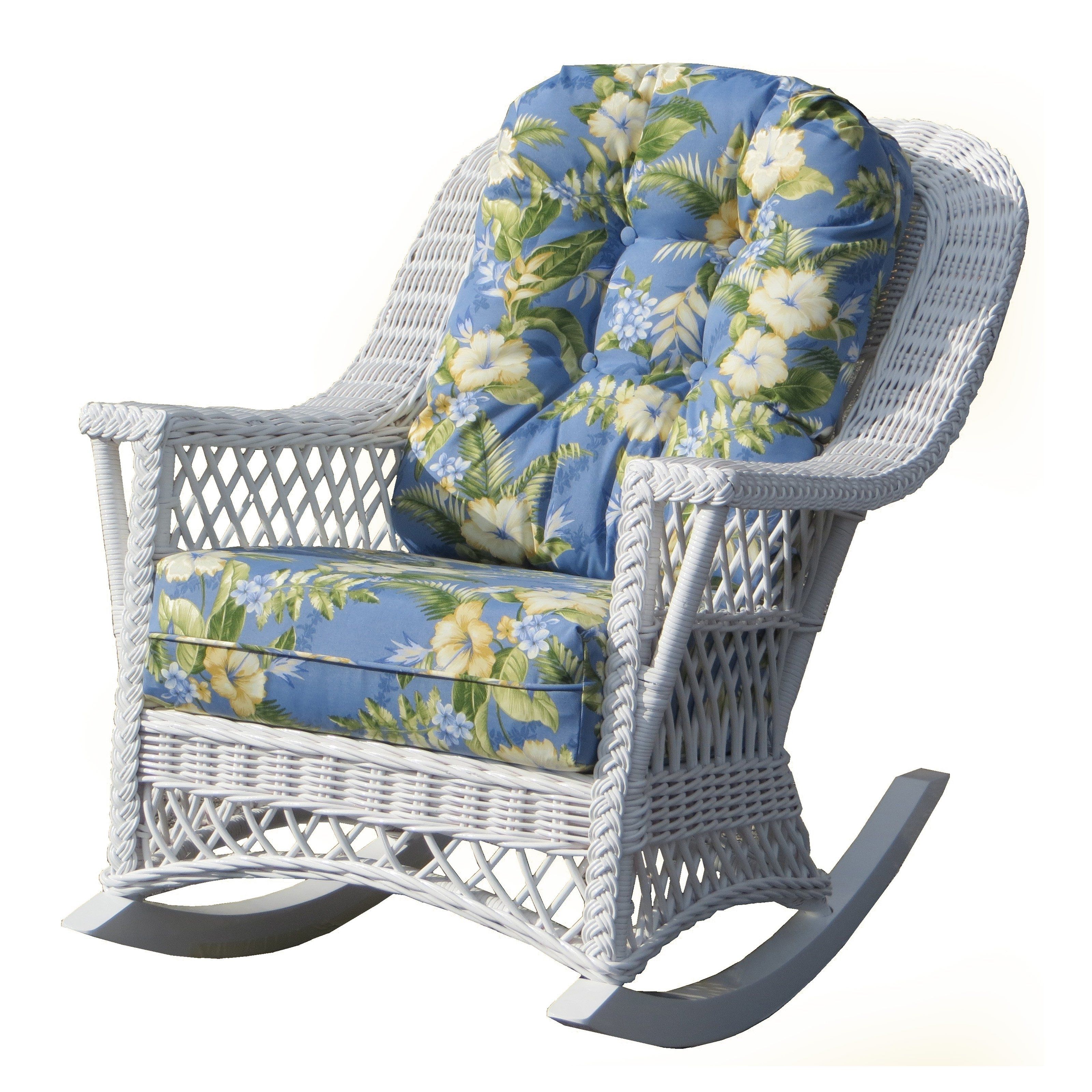 Country Wicker Rocking Chair – Indoor/covered Porch | Hayneedle Within Indoor Wicker Rocking Chairs (View 8 of 15)