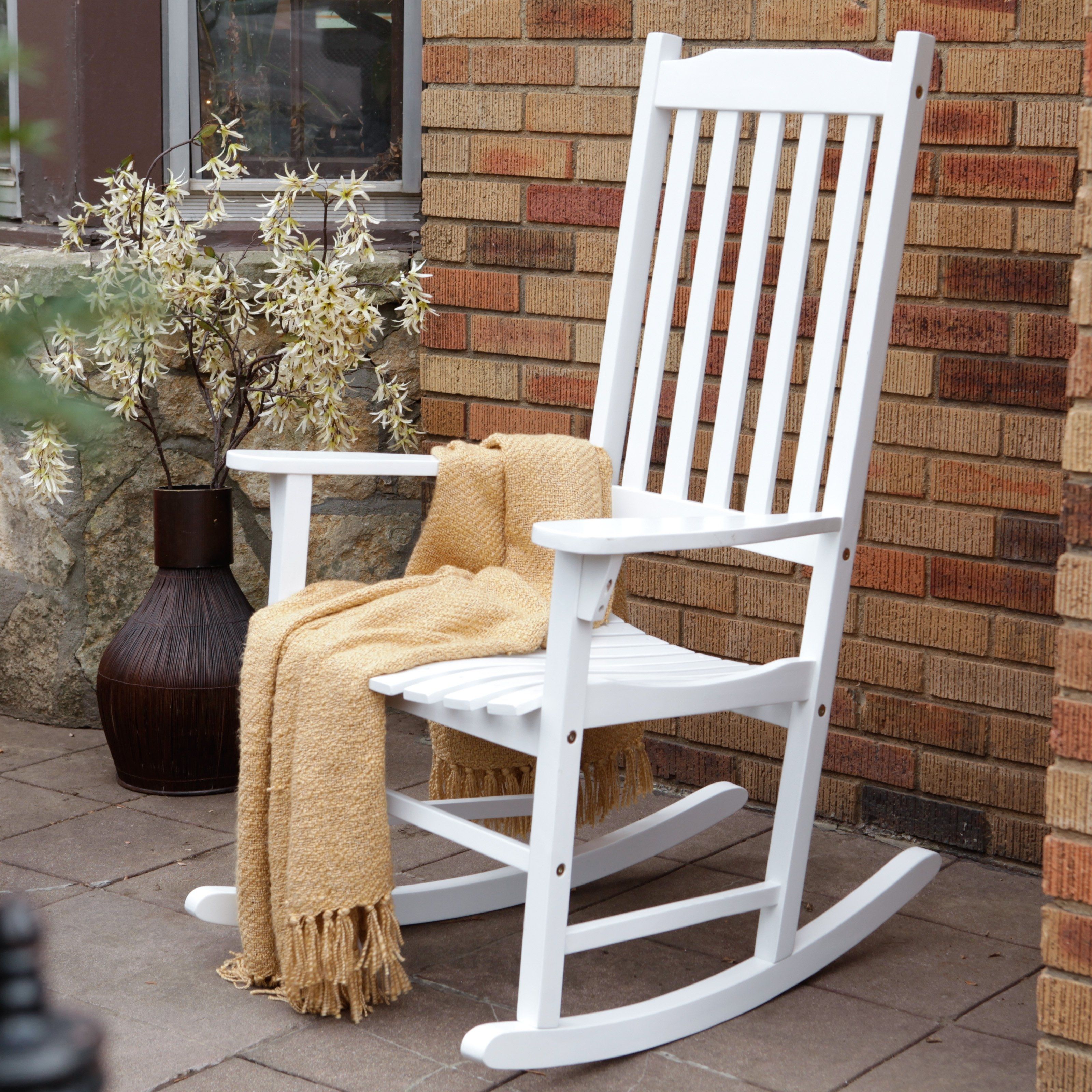 Furniture: Inspiring Outdoor Rocking Chair For Your Porch Or Your Throughout Rocking Chair Outdoor Wooden (View 9 of 15)