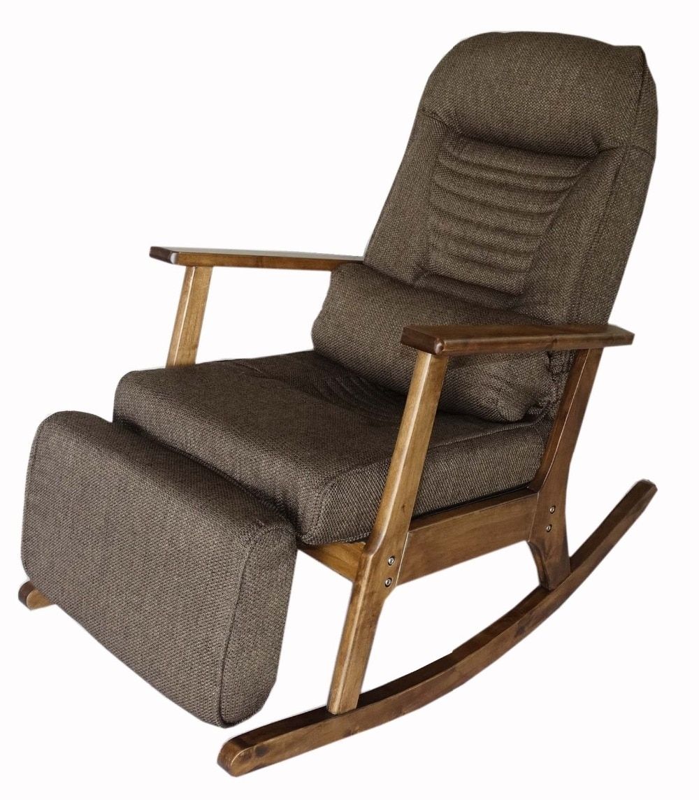 Garden Recliner For Elderly People Japanese Style Armchair With Regarding Rocking Chairs With Footstool (View 3 of 15)