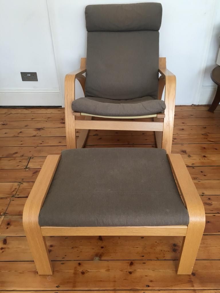 Ikea Poang Rocking Chair And Footstool | In Mitcham, London | Gumtree For Rocking Chairs With Footstool (View 10 of 15)