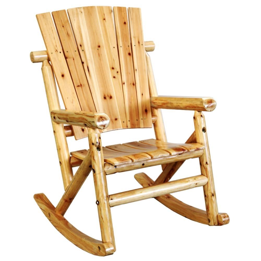 Leigh Country Aspen Wood Outdoor Rocking Chair Tx 95100 – The Home Depot In Rocking Chairs For Outdoors (View 15 of 15)