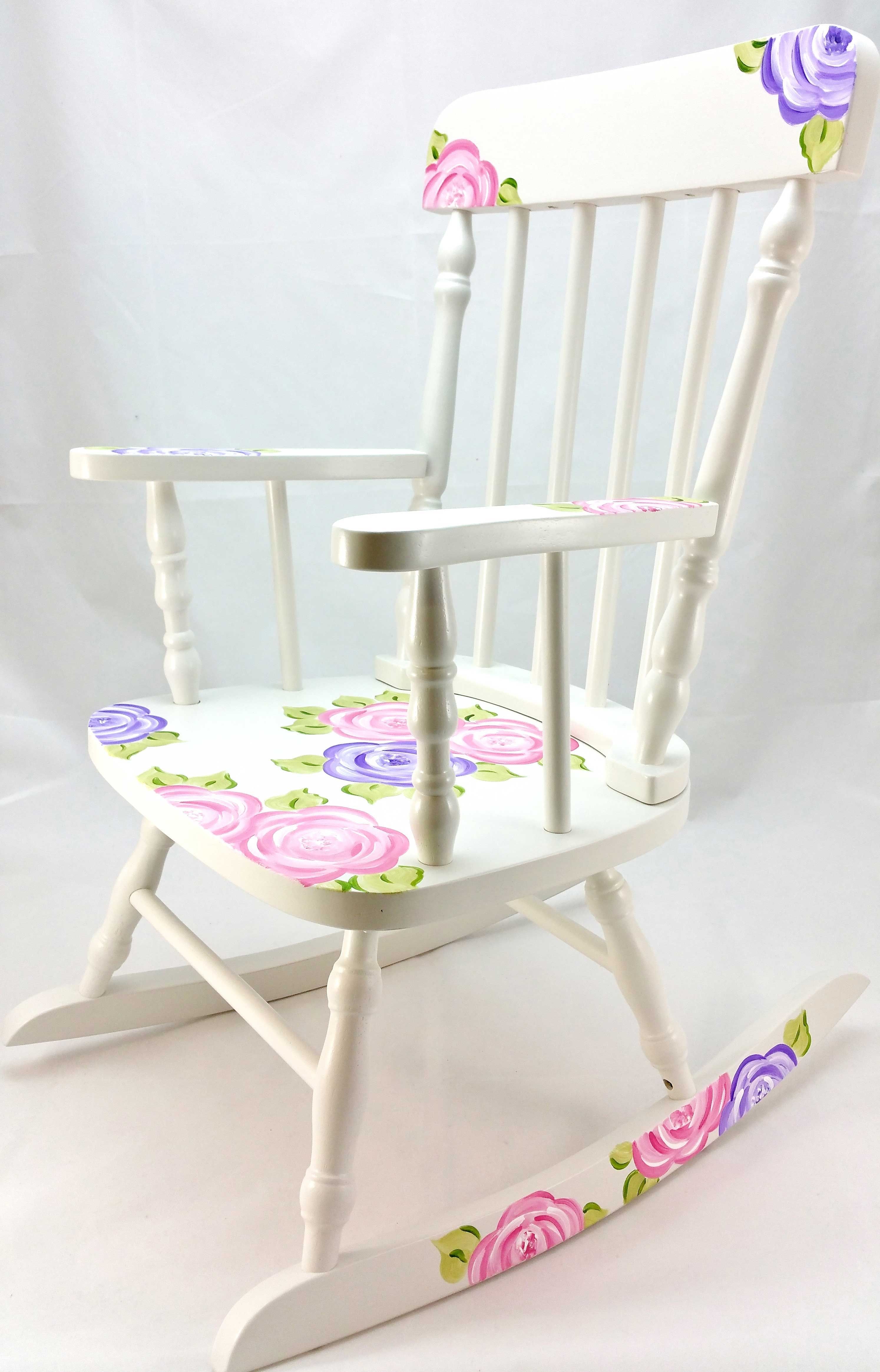 Mod Roses Personalized Rocking Chair – Purple Pumpkin Gifts In Rocking Chairs At Roses (Photo 11 of 15)