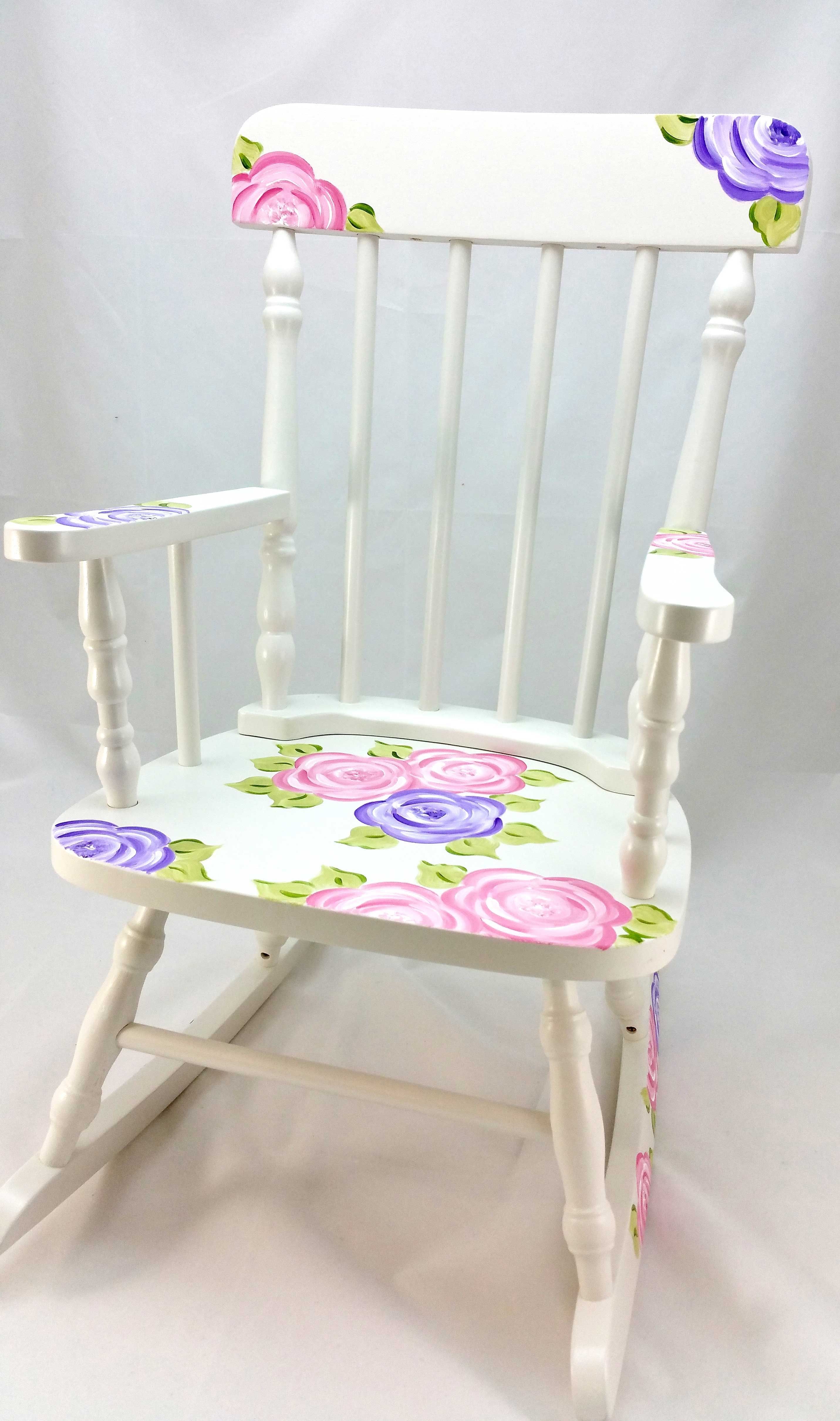 Mod Roses Personalized Rocking Chair – Purple Pumpkin Gifts With Regard To Rocking Chairs At Roses (View 3 of 15)