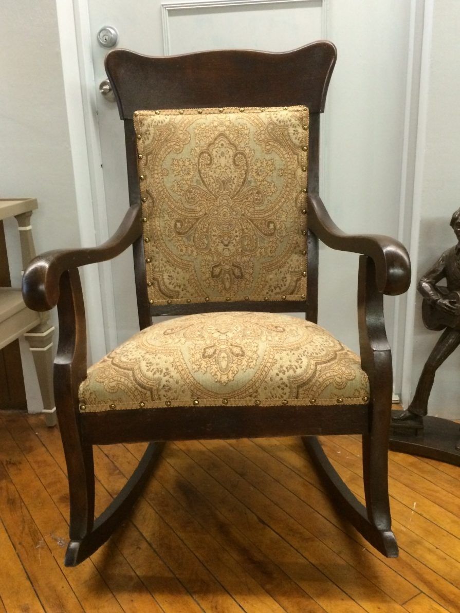 Rocking Chairs : Maryland House Antiques Vintage Wicker Rocker With Pertaining To Antique Wicker Rocking Chairs With Springs (View 13 of 15)