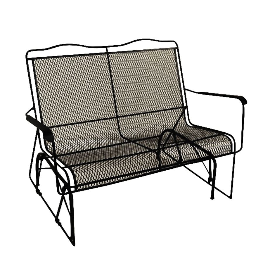 Shop Davenport Wrought Iron Rocking Chair With Mesh Seat At Lowes Pertaining To Wrought Iron Patio Rocking Chairs (View 3 of 15)