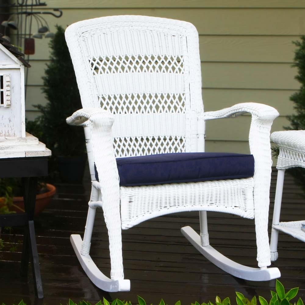 Featured Photo of 2024 Best of White Wicker Rocking Chairs