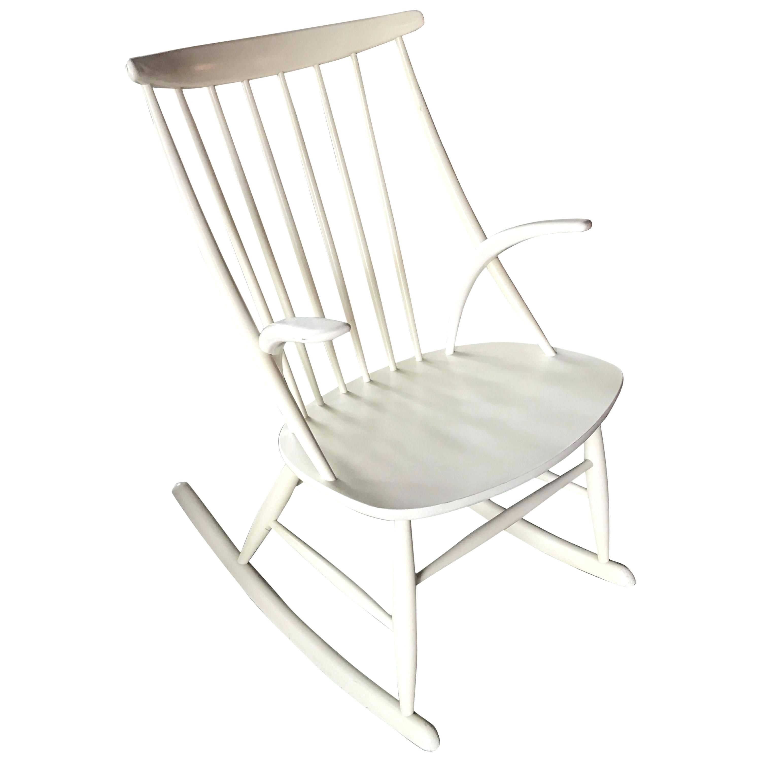 White Rocking Chair White Rocking Chair Rocker White Wooden Rocking Within White Wicker Rocking Chair For Nursery (Photo 13 of 15)