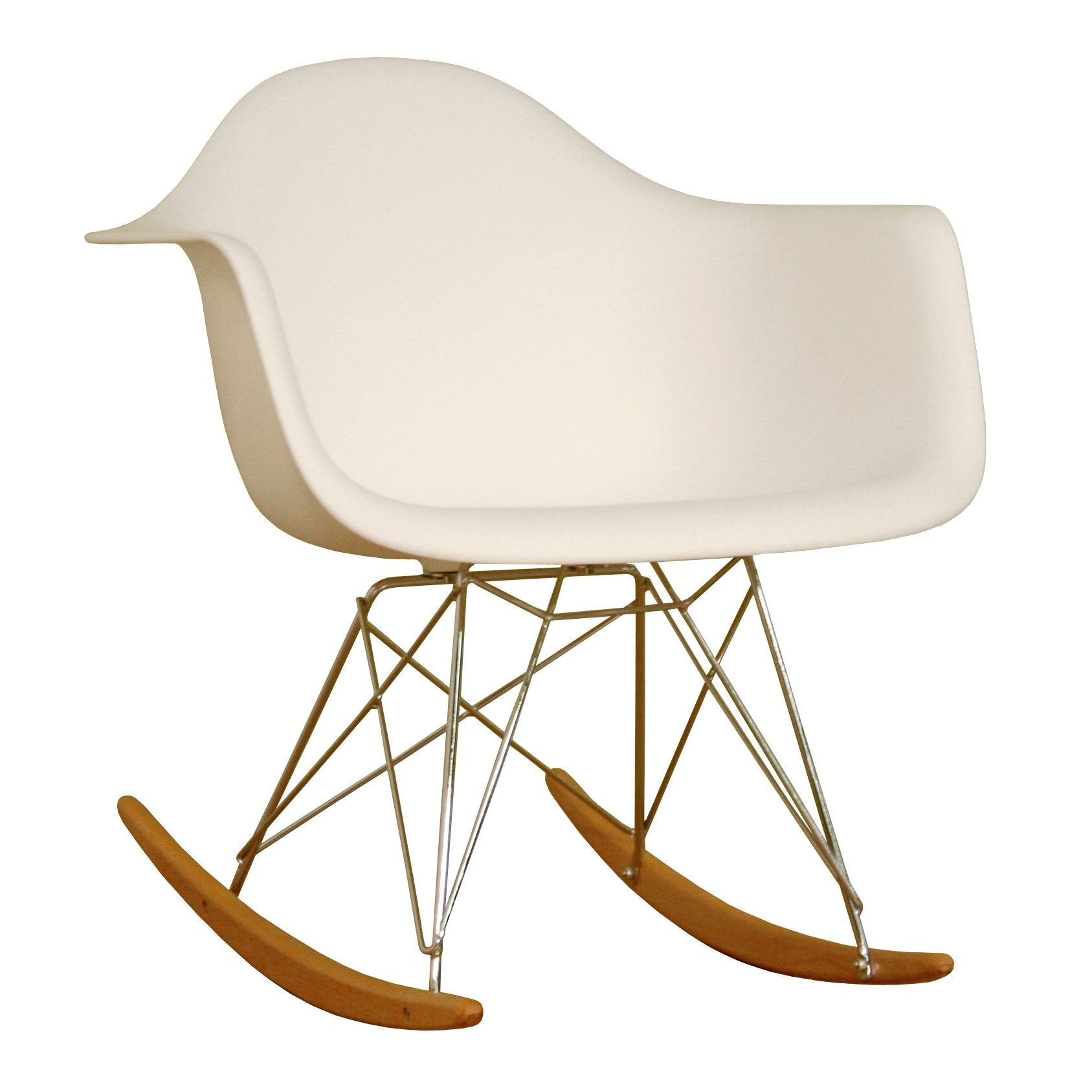 Wholesale Interiors Baxton Studio Mid Century Modern Rocking Chair In Rocking Chairs At Wayfair (View 6 of 15)
