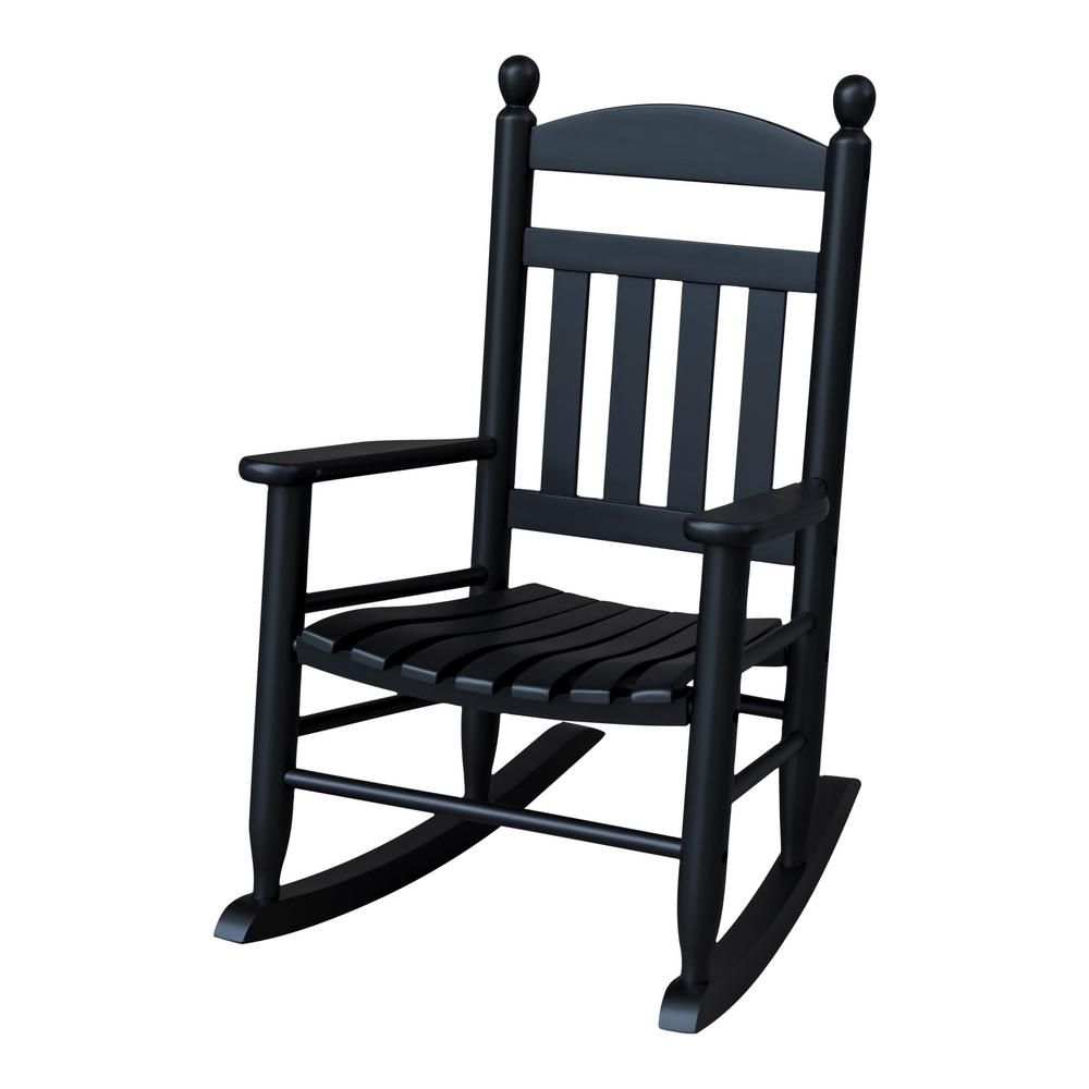 Youth Slat Black Wood Outdoor Patio Rocking Chair 201sbf Rta – The With Regard To Patio Rocking Chairs With Covers (View 4 of 15)