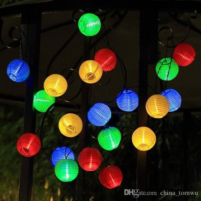 30 Led Solar String Lights Lanterns Ball, Outdoor Garden Lights Inside Outdoor Ball Lanterns (Photo 1 of 15)