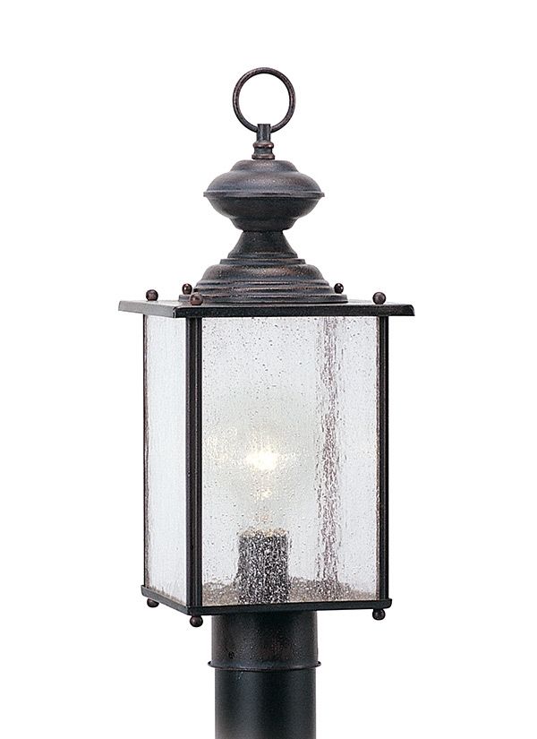 8286 08,one Light Outdoor Post Lantern,textured Rust Patina Pertaining To Outdoor Post Lanterns (View 2 of 15)