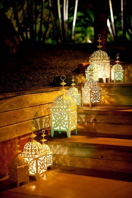 A Cute Set Of Simple Moroccan Lanterns Used Outdoors In A Garden Inside Outdoor Turkish Lanterns (Photo 1 of 15)