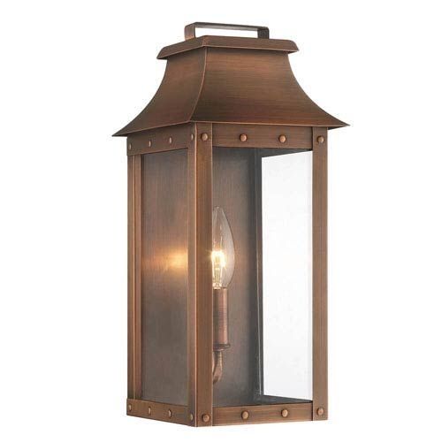 Acclaim Lighting Manchester Copper Patina One Light Outdoor Wall In Copper Outdoor Electric Lanterns (Photo 6 of 15)