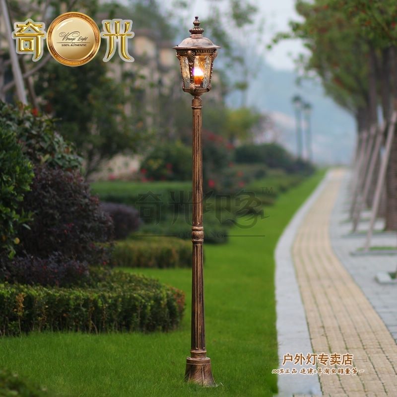 Aluminum Glass Classical Outdoor Lamp Post Garden Lights Focos Led Pertaining To Outdoor Lanterns On Post (Photo 1 of 15)