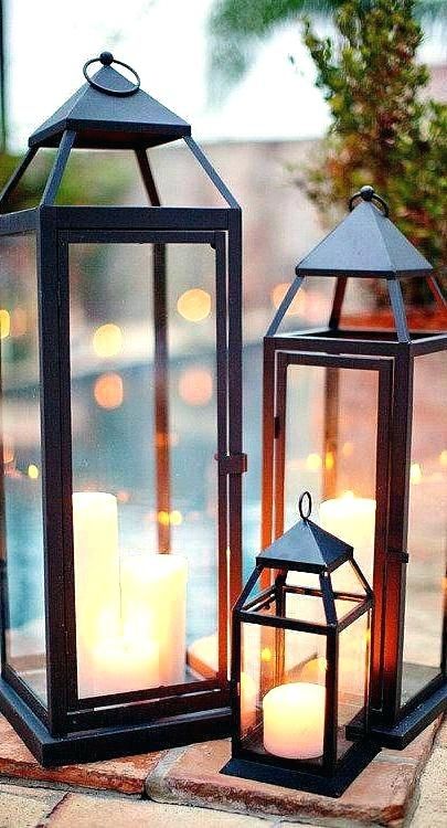 Awesome Outdoor Floor Candle Lanterns Standing Metal Lantern Inside Outdoor Lanterns On Stands (Photo 7 of 15)