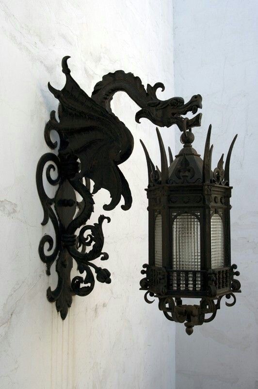 Black Wrought Iron Dragon Lanterns For Either Indoor/outdoor With Regard To Outdoor Iron Lanterns (View 4 of 15)
