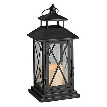 Buy 11.5" Black Metal And Plexiglass Indoor/outdoor Lantern Intended For Outdoor Lanterns With Led Candles (Photo 1 of 15)