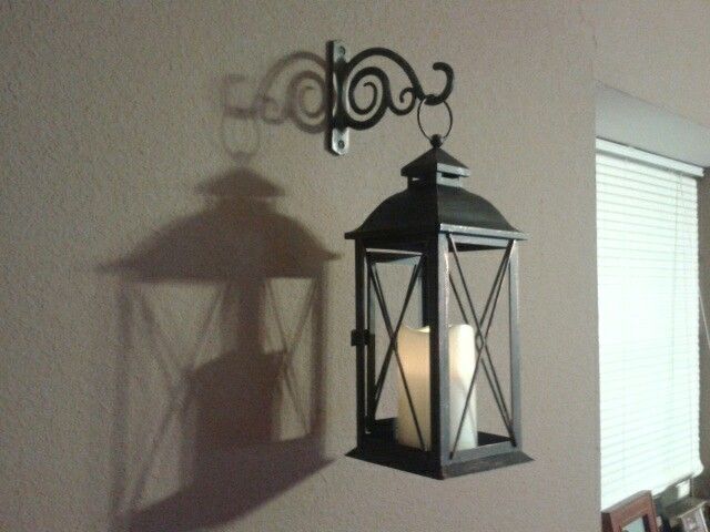 Cheap Wall Decor Idea. Indoor/outdoor Lantern With Bracket Used For With Regard To Inexpensive Outdoor Lanterns (Photo 2 of 15)