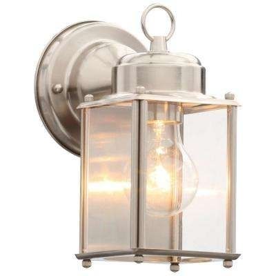 E26 – Outdoor Lanterns – Brushed Nickel – Outdoor Wall Mounted With Nickel Outdoor Lanterns (View 2 of 15)