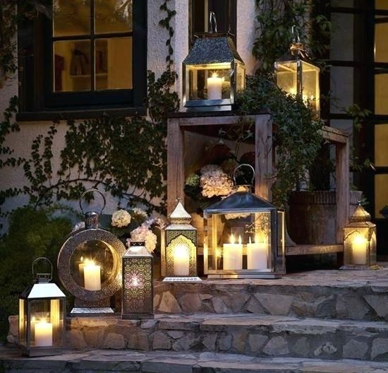 Garden Candle Lanterns Garden Candle Lanterns Outdoor Design Summer Inside Outdoor Candle Lanterns For Patio (View 3 of 15)