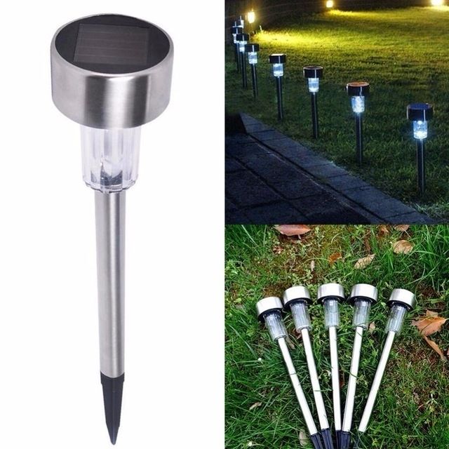 Garden Outdoor Stainless Steel Led Solar Power Landscape Path Light With Regard To Outdoor Lanterns (View 4 of 15)