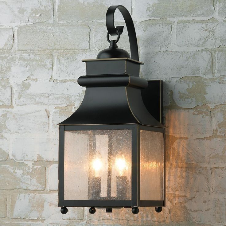 Homesteader Seeded Glass Outdoor Wall Lantern | Lighting Cam Pertaining To Outdoor Exterior Lanterns (Photo 4 of 15)