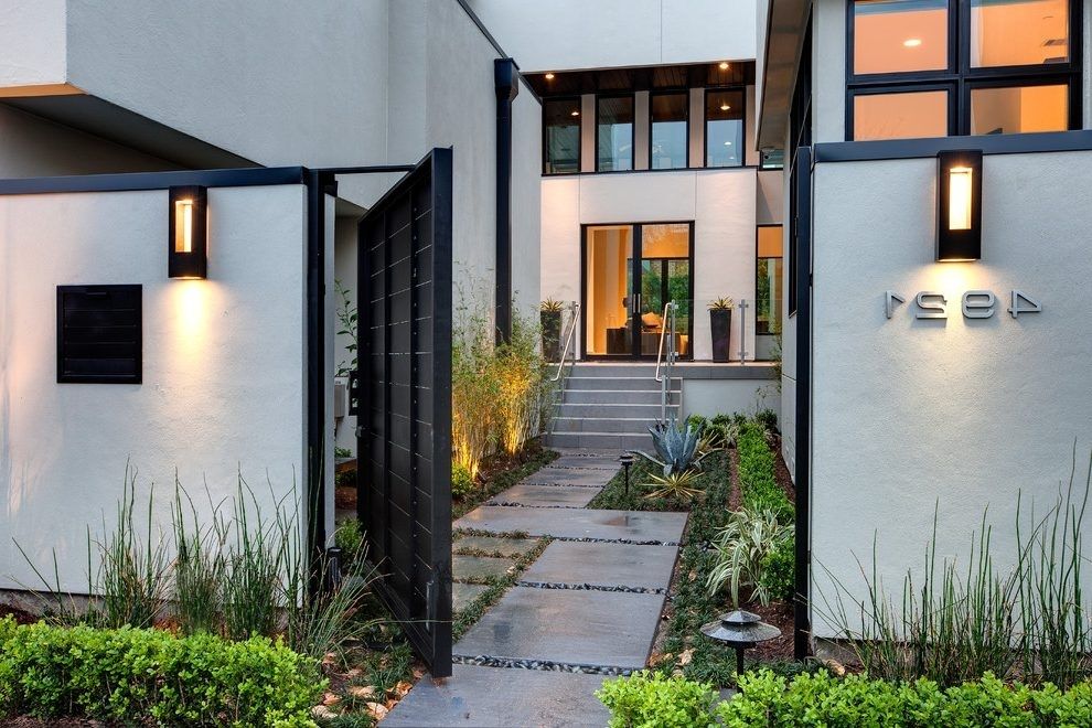 Houston Lighting Entrance Entry Modern With Path Contemporary With Regard To Outdoor Entrance Lanterns (View 6 of 15)