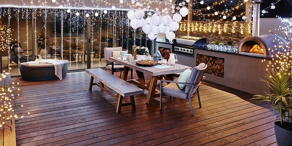 How To Light Your Outdoors | Bunnings Warehouse Regarding Outdoor Lanterns For Tables (View 14 of 15)