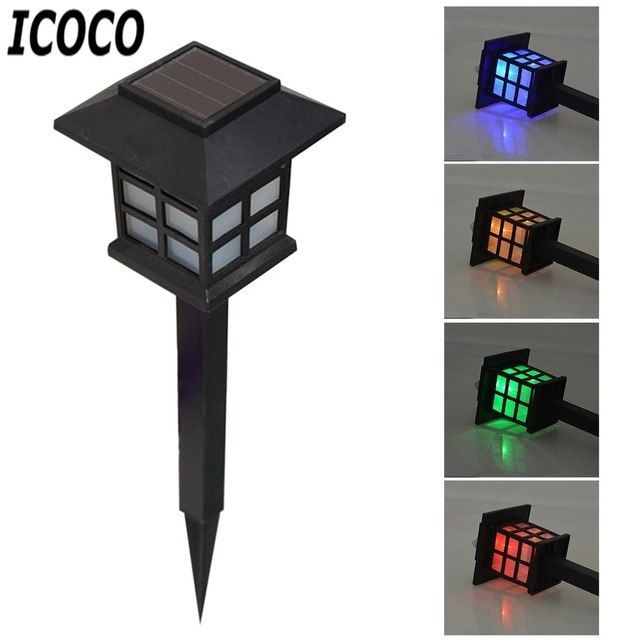 Icoco Waterproof Ip66 Solar Powered Outdoor Led Plug Yard Lawn Small Throughout Plug In Outdoor Lanterns (View 12 of 15)