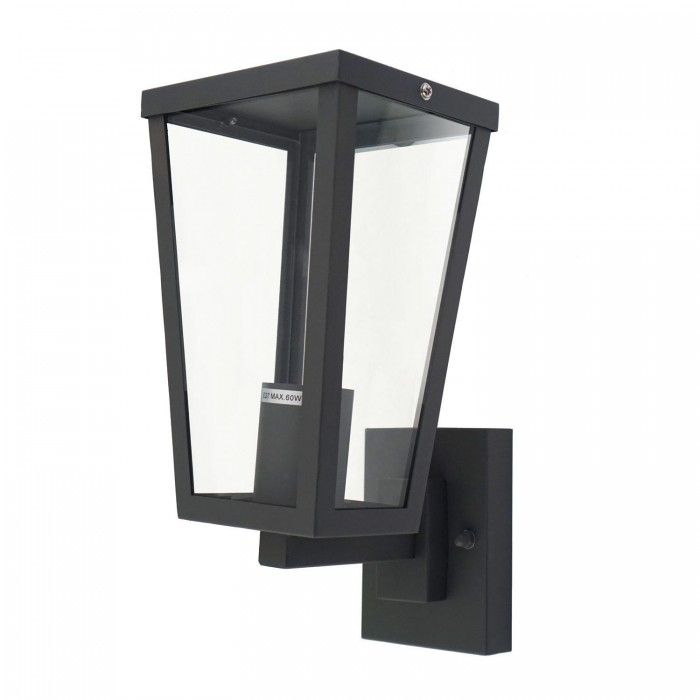 Ip44 Outdoor Box Wall Light Lantern Wall Light Glass Stainless Steel For Outdoor Grey Lanterns (View 12 of 15)