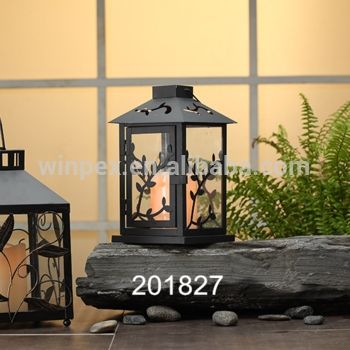 Matte Black Vine Decorative Metal Lantern With 3"x4" Single Led Within Resin Outdoor Lanterns (Photo 10 of 15)
