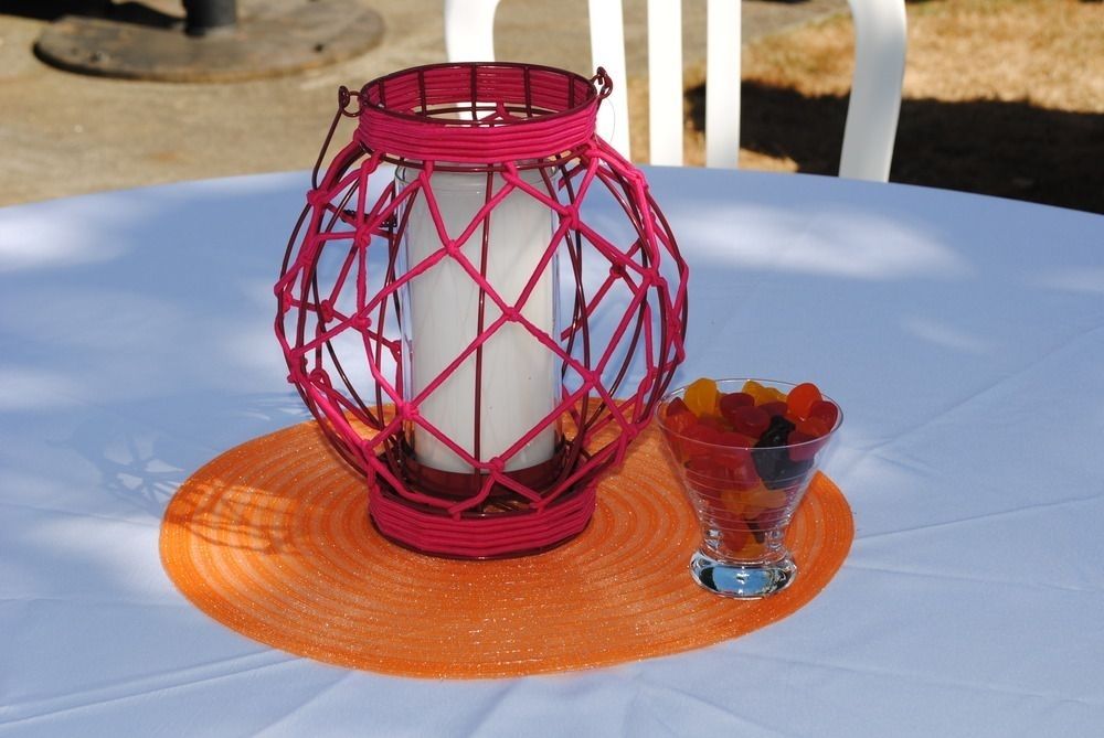 Outdoor Bridal Shower – Simple Center Piece Idea. Lantern On With Regard To Outdoor Indian Lanterns (Photo 10 of 15)
