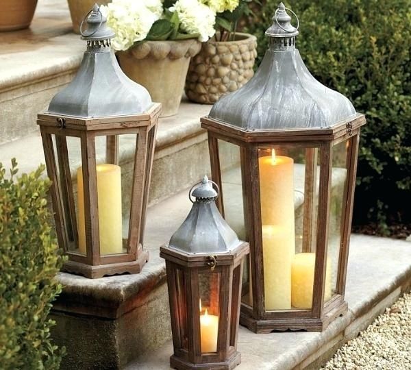 Outdoor Decorating Ideas Lanterns Pottery Barn Malta Lantern Silver With Outdoor Lanterns At Pottery Barn (View 2 of 15)