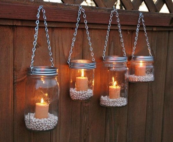 Outdoor: Hanging Mason Jar Lanterns Id 8010 Intended For Outdoor Jar Lanterns (Photo 9 of 15)