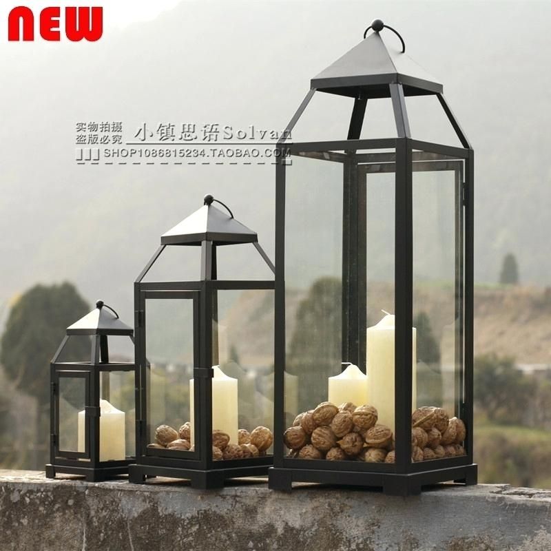 Outdoor Hurricane Lamps Large Outdoor Hurricane Lantern Designs Throughout Outdoor Hurricane Lanterns (Photo 6 of 15)
