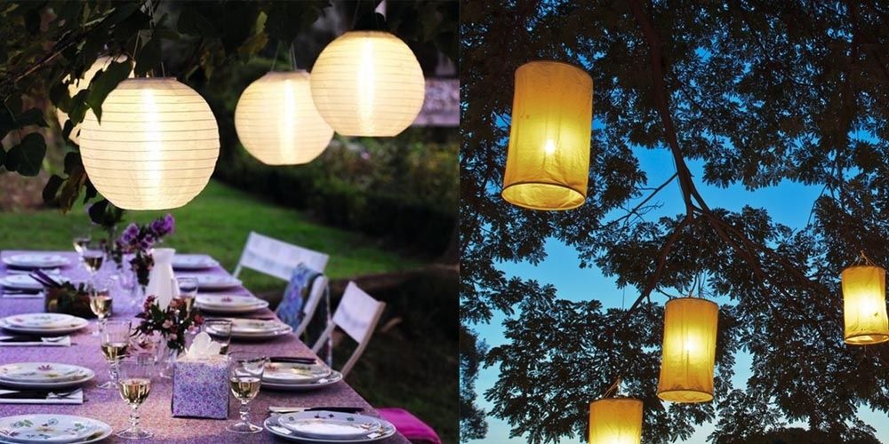 Outdoor Lighting Decor With Outdoor Nylon Lanterns (Photo 6 of 15)