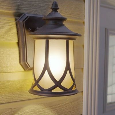 Outdoor Lighting & Exterior Light Fixtures At The Home Depot Pertaining To Outdoor Lamp Lanterns (Photo 1 of 15)