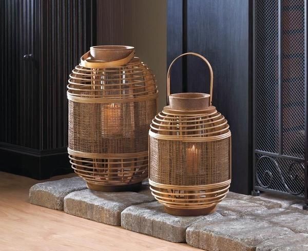 Small Bamboo Garden Candle Lantern | Candle Lanterns, Garden Candle For Outdoor Bamboo Lanterns (View 4 of 15)
